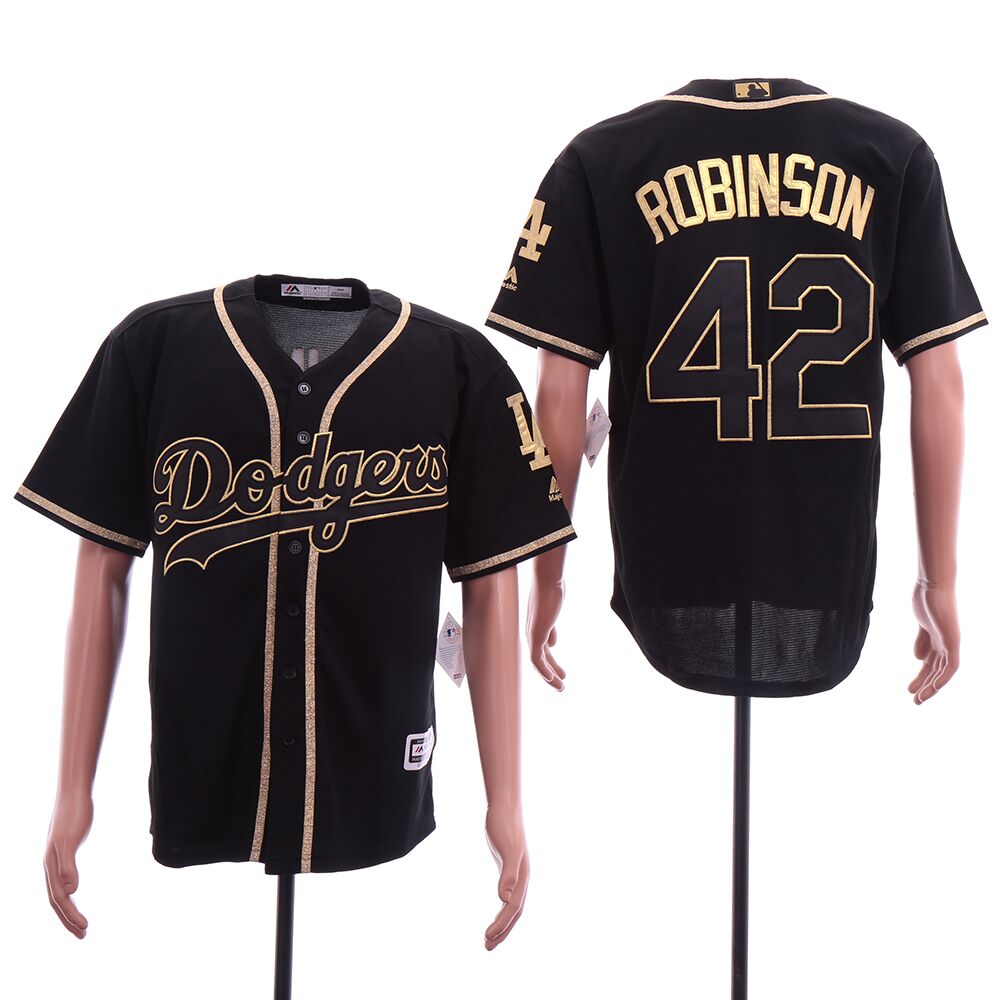 Men Los Angeles Dodgers #42 Robinson Black elite MLB Jerseys